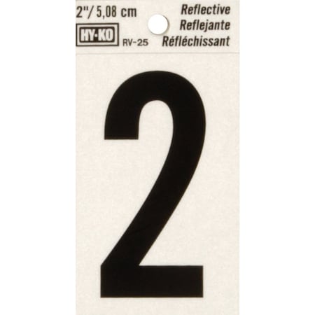 Hy-Ko Vinyl 2 In. Reflective Adhesive Number Two RV-25/2